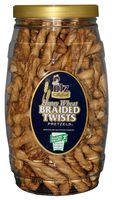 Utz Honey Wheat Braided Pretzel Twists - 26 oz Barrel - Sweet Honey Taste, Thick, Crunchy Pretzel Twists, Perfect for Dipping and Snacks, Zero Cholesterol Snack Food