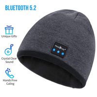 Bluetooth Beanie V5.2 Wireless Hat with Bluetooth Headphones, Built-in 2 HD Stereo Speakers & Mic Christmas Electronic Gifts for Men Dad Women Mom Teen Boys Girls Kids - 2 Layers Super Quality Fabric