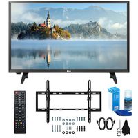 LG 28LJ430B-PU 28" Class HD 720p LED TV (2017 Model) with Slim Flat Wall Mount Kit and Professional Screen Cleaning Kit