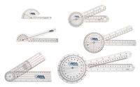 ASATechmed 6pcs 360° 12/8/6 Inch Medical Spinal Goniometer Angle Protractor Angle Ruler