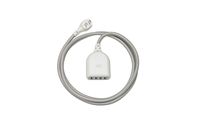 360 Electrical 360623 Habitat4.8 Braided w/ 4.8A 4-Port USB extension cord, 6 ft, Tungsten