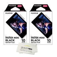 Fujifilm Instax Mini 8 Instant Film 2-Pack (20 Sheets) Value Set for Fujifilm Instax Mini 8 Cameras - Black