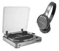 Audio-Technica Turntable (AT-LP60) & Active Headphone (ATH-OX7AMP) Bundle