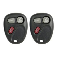 Keyless2Go New Replacement Shell Case and 3 Button Pad for Remote Key Fob FCC KOBLEAR1XT KOBUT1BT - Shell ONLY (2 Pack)