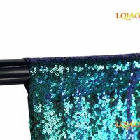 LQIAO Sequin Backdrop Curtain Panel 2x8FT-Fluorescence Green,Sequin Photography Backdrop Curtain for Party/Home Curtain Decoration 1pc, Pocket 2x8FT(60x245cm)