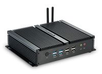 Kingdel Fanless Mini Desktop PC, Windows 10 Industrial Computer with Intel i7 CPU, 8GB RAM, 256GB SSD, 2xNICs, 2xHD Ports, 4xUSB 3.0, 6xCOM RS232, Wi-Fi, Windows 10 Pro
