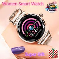 Fashion Smart Watch for Women, Female Blood Pressure Monitor Heart Rate Fitness Tracker Health Bracelet Compatible for iPhone Samsung Android iOS Phone, Best Women smartwatch, Gift for her
