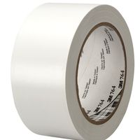 3M General Purpose Vinyl Tape 764, White, 2 in x 36 yd, 5 mil