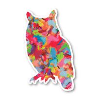 Owl Sticker Watercolor Paint Stickers - Laptop Stickers - 2.5" Vinyl Decal - Laptop, Phone, Tablet Vinyl Decal Sticker S1229