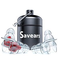 Savears High Fidelity Silicone Earplugs Sound Blocking for Concerts, Swimming, Shooting, Motorcycling, Flying, Sleeping Noise Reducing and Hearing Protection - RED