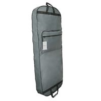 DALIX 60" Professional Garment Bag Cover Suits Dresses Gowns Foldable Shoe Pocket in Gray