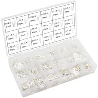 OCR 540Pcs Non-Insulated Ring & Fork Crimp Terminals Cable Wire Connector,U Type and O Type 18 Sizes Crimp Electric Wire Terminals Assortment Kit