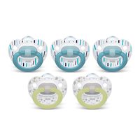 NUK Orthodontic Pacifiers, 0-6 Months, 5-Pack