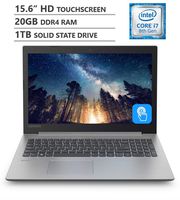 2019 Newest Lenovo Ideapad 330 15.6" HD LED-Backlit Touchscreen Laptop, Intel Core i7-8550U Processor up to 4GHz, 20GB RAM, 1TB Solid State Drive, HDMI, Wireless-AC, Bluetooth 4.1, Windows 10, Grey