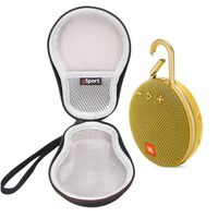 JBL Clip 3 IPX7 Waterproof Portable Bluetooth Speaker On-The-Go Bundle with gSport Deluxe Travel Case (Yellow)
