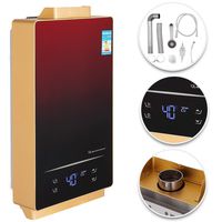 VEVOR 12L Natural Gas Tankless Water Heater 36KW 3.2GPM Touch Screen On Demand Water Heater Indoor LED Display Instant Hot Water Heater With Shower Head Kit (12L/Touch Screen, Natural Gas)