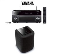 Yamaha AVENTAGE RX-A2080 9.2-ch 4K Ultra HD AV Receiver with HDR, Dolby Vision Compatible with Alexa MusicCast WX-010 Wireless Speaker (Black) Bundle