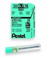 Pentel Super Hi-Polymer Lead Refill, 0.7mm Medium, 2B, 144 Pieces of Lead (50-2B)