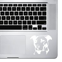 StickAny Palm Series Pit Bull Sticker for MacBook Pro, Chromebook, and Laptops (White)