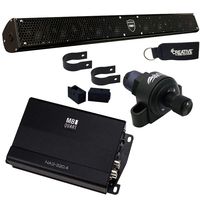 Wet Sounds Stealth-10-Core Soundbar, MB Quart NA2-320.4 Micro Amplifier & WW-BTVC Bluetooth Receiver/Controller