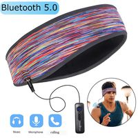 Sports Headband Headphones, Headsets for Sleeping Washable Bluetooth Running Headband Perfect for Riding, Air Travelling (Camouflage Pink)