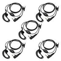 abcGoodefg 2 Pin Walkie Talkie Earpiece Headset with Mic for Baofeng UV-5R BF-888S Kenwood Arcshell Retevis H-777 RT21 RT22 Two Way Radios 2 Pack