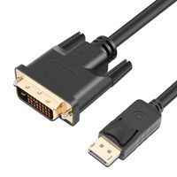 A-technology Display Port to DVI Cable 1080P is a DisplayPort DP to DVI-D Male to Male Adapter Cable for Dell, HP, Lenovo, ASUS etc (5Ft, dp to dvi Cable)