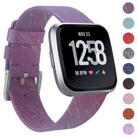 EZCO Bands Compatible with Fitbit Versa/Versa 2 / Versa Lite, Woven Fabric Breathable Watch Strap Quick Release Replacement Wristband Accessories Compatible Versa Smart Watch Women Man