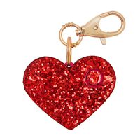 Personal Safety Alarm for Women - Ahh!-larm Self-Defense Personal Panic 115 Decibel Alarm Keychain for Women with LED Safety Light and Clip, Red Glitter Heart