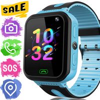 AMENON [New Version] Smart Watch for Kids GPS Tracker/Free SIM Card/Two-Way Call SOS Anti-Lost Games Camera/Child Watch for Boy Girl Toddler 3-12 Years Old/Kids Wrist Watch for Xmas Holiday Toys Gifts