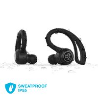 JLab Audio Epic Air True Wireless Bluetooth 4.1 Sport Earbuds | with Mic & Charging Case | Noise Isolation | 36 Hours Playtime | IP55 Sweat Resistant | Black