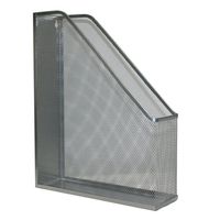 Design International Group Mesh Magazine Holder, Silver (28511)