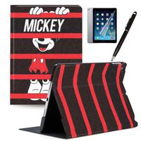 LJX iPad 7th Generation 10.2" 2019 Case Mickey Minnie Mouse Cute Cartoon Cover PU Leather Stand Protection Smart Auto Sleep/Wake Shell Compatible for Apple iPad 10.2 inch 2019#J