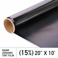 MotoShield Pro Ceramic Tint Film [Blocks Up to 99% of UV/IRR Rays] 20 Inches x 10 Feet - Window Tint Film Roll (15%)