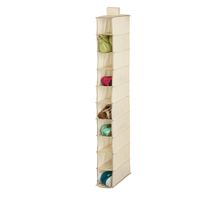 Honey-Can-Do SFT-01254 10-Shelf Hanging Shoe Organizer, Natura, Natural