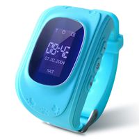 Excellent Kids Smart Watch Girls Boys Digital Watch with Anti-Lost SOS Button GPS Tracker Smartwatch Blue