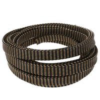 Othmro PET Braided Expandable Sleeving Wrap 12mm x 5m Black Gold Cable Management Sleeve Cord Organizer for Wrap Protect Cables