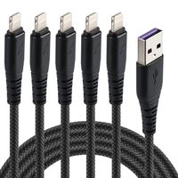 SMALLElectric iPhone Charger Cable, 3ft 5Pack Lightning Cable to UBS A Charging Cable Compatible with iPhone 11 Xs Max XR X 8 Plus 7 Plus 6 Plus SE iPad Pro iPod (Black)