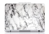 Laptop VINYL DECAL Sticker Skin Print White Marble Design fits MacBook 13-inch (unibody)