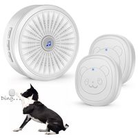 KISSIN Dog Door Bell with Wireless Touch Dog Bells for Potty Training and IP55 Waterproof Dog Training Door Bells(White)