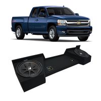 Compatible with 2007-2013 Chevy Silverado Ext Cab Truck Kicker Comp C12 Dual 12" Sub Box Enclosure - Final 2 Ohm