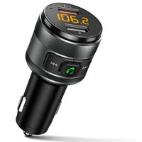 IMDEN Bluetooth FM transmitter for car, 3.0 Wireless Bluetooth FM Radio Adapter Music Player FM Transmitter/Car Kit with Hands Free Calling and 2 USB Ports Charger Support USB Drive