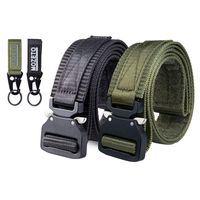 MOZETO Tactical Belt, Military Style 1.5 Inches Durable Nylon Rigger Web Belt with Velco Heavy-Duty Quick-Release Buckle Men's Belt