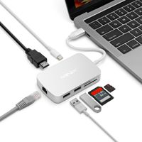 MINIX NEO C-X, USB-C Multiport Adapter with HDMI - Silver [10/100Mbps Ethernet] (Compatible with Apple MacBook and MacBook Pro). Sold Directly Technology Limited.