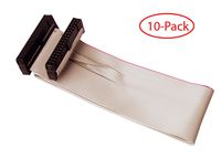CAB-FDDS19-10PK 19 inch Standard 34 pin Floppy Drive Cable for Industrial Computer Board. (2) 34 Pin 2.54mm Pitch Female Connectors. (10 Pack Version)