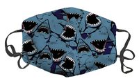 Angry Shark Custom Fashion Design Face Mask Mouth Mask Anti-Dust Face Mask Adjustable Earloop Face Mask