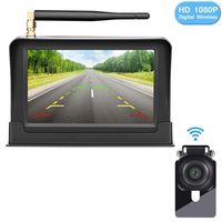 LeeKooLuu 1080P Digital Wireless Backup Camera with 5"LCD Monitor High-Speed Observation System for Car,Truck,SUV,Pickup,Van, System with Super Night Vision,IP 69K Waterproof Camera,Guild Lines ON/OFF