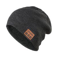 SansyGoods Bluetooth Beanie Hat Earbud Wireless Headphone Headset Earphone Speakerphone Wireless Hands-Free Hat Sport Knit Cap, Built-in Mic Warm Soft Winter Knitted Short Cap Mic Outdoor BB028_Grey