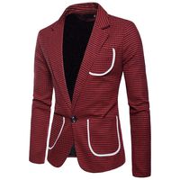 BBT-Shop Men's Suit Jacket Charm Coats Sweater Sweatshirt Blouse Bomber Fit Sportswear Blazer Top Button Print Tailcoat Party Coat Suit Pant Set Fashion Houndstooth Winter Thickened Coat Outwear