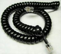 Black Glossy 9' Ft Handset Cord for Allworx IP Phone 9112 9124 9202 9202E 9204 9204E 9204G 9204P 9212 9212L 9212P 9224 9224E 9224P PAETEC 6X 24x Curly Coil by DIY-BizPhones